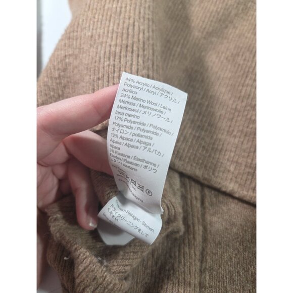 J Crew Wool Blend Cocoon Sweater Blazer Beige Cardigan Sz M Quiet Luxury Cozy - Picture 9 of 10